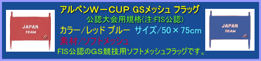 アルペンW cup GSメッシュフラッグ